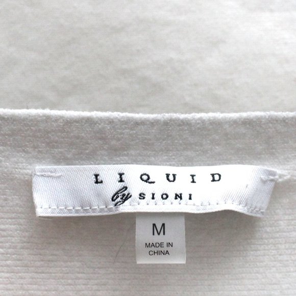 Liquid by SIONI Gray & Ivory Nylon Viscose & Wool  Oversized Sweater M - Picture 2 of 8